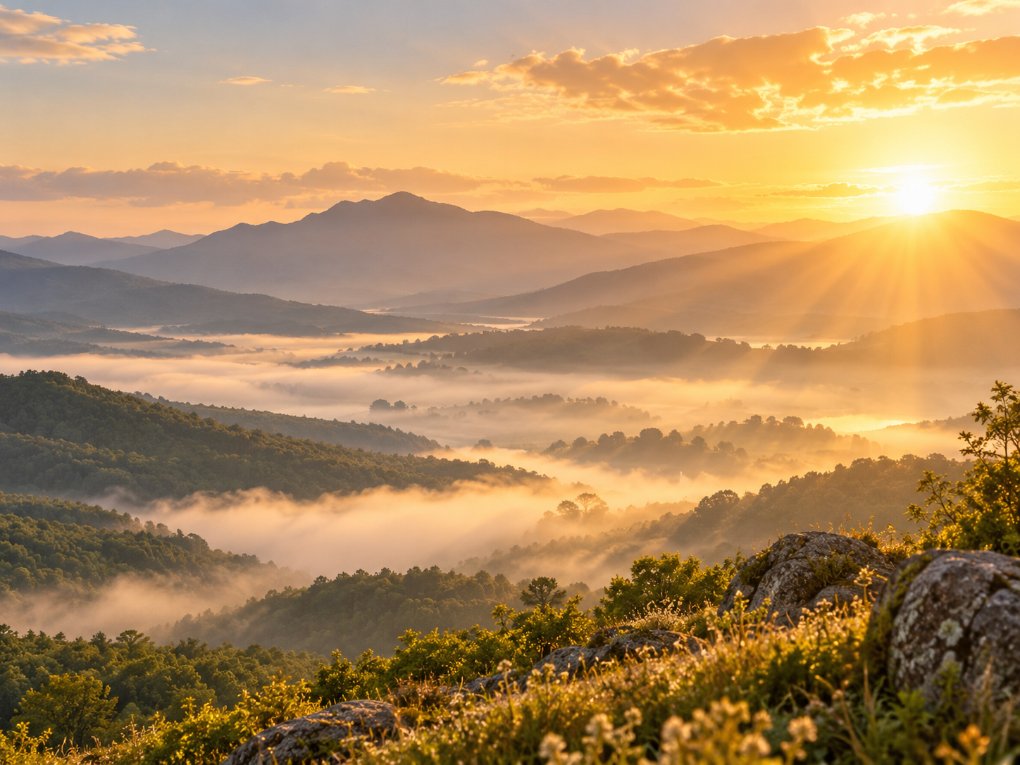 Paisagem ao amanhecer